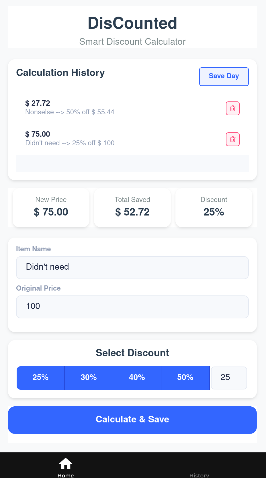 DisCounted App Screenshot